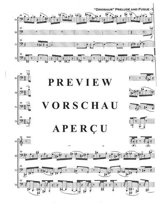 Product gallery: Page 10 of 21 Dinosaur Prelude and Fugue , , (Tuba Quartett EETT)
