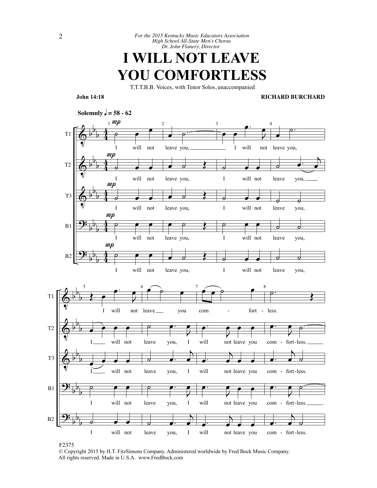 Product picture to: I Will Not Leave You Comfortless