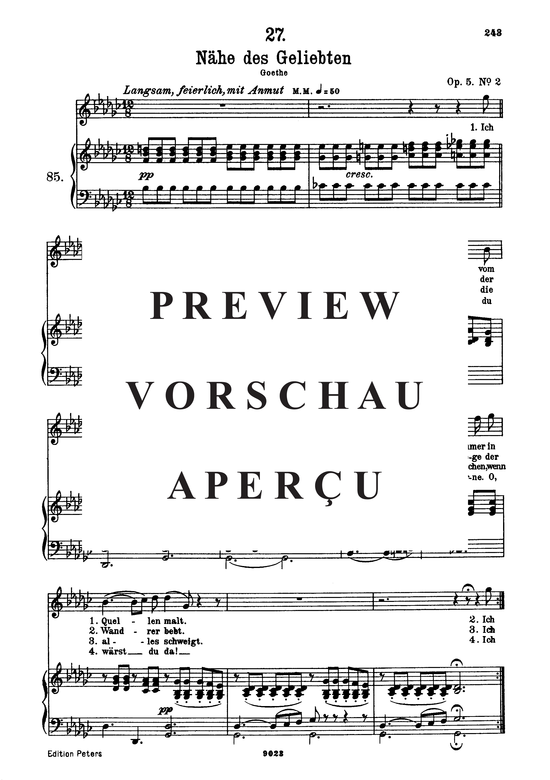 Product picture to: Nähe des Geliebten D.162Franz Schubert