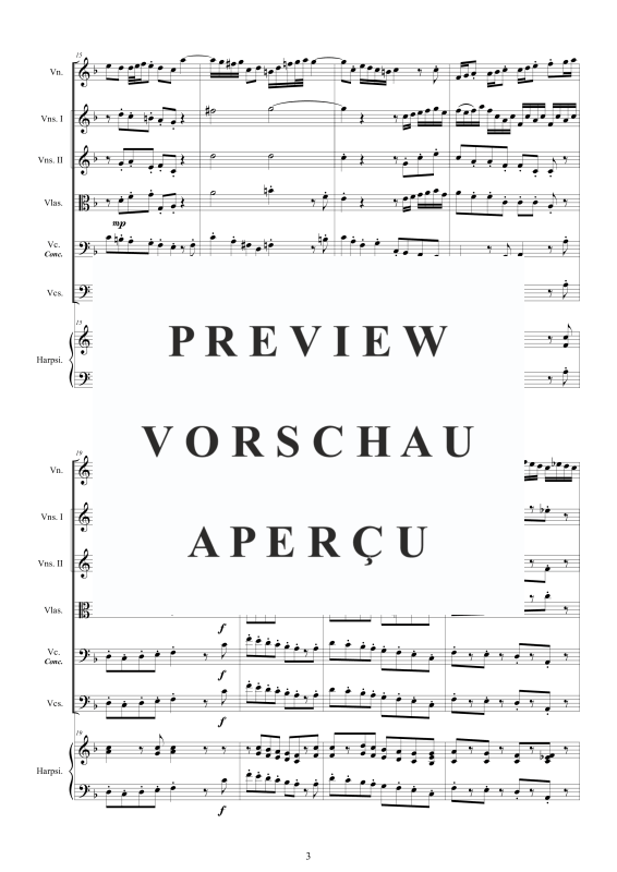 Produktgalerie: Seite 4 von 11 Violin Konzert in F-Dur BWV 1053, , Gemischtes Ensemble Violine, Violoncello, Streicher und Cembalo BC