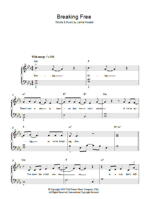 Product picture to: Breaking Free (from High School Musical)