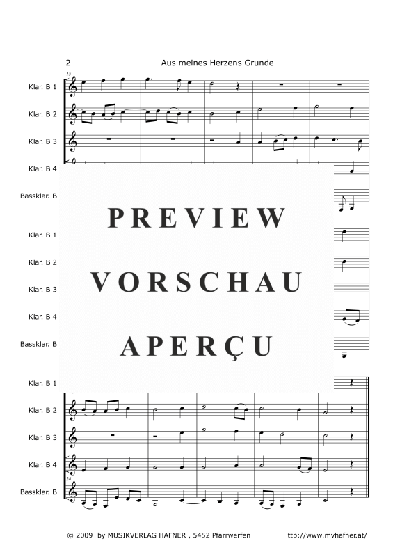 gallery: Aus meines Herzens Grunde, , (Clarinet Quintet)