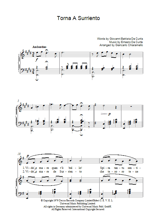 Product gallery: Page 1 of 1 Torna A Surriento, Luciano Pavarotti
