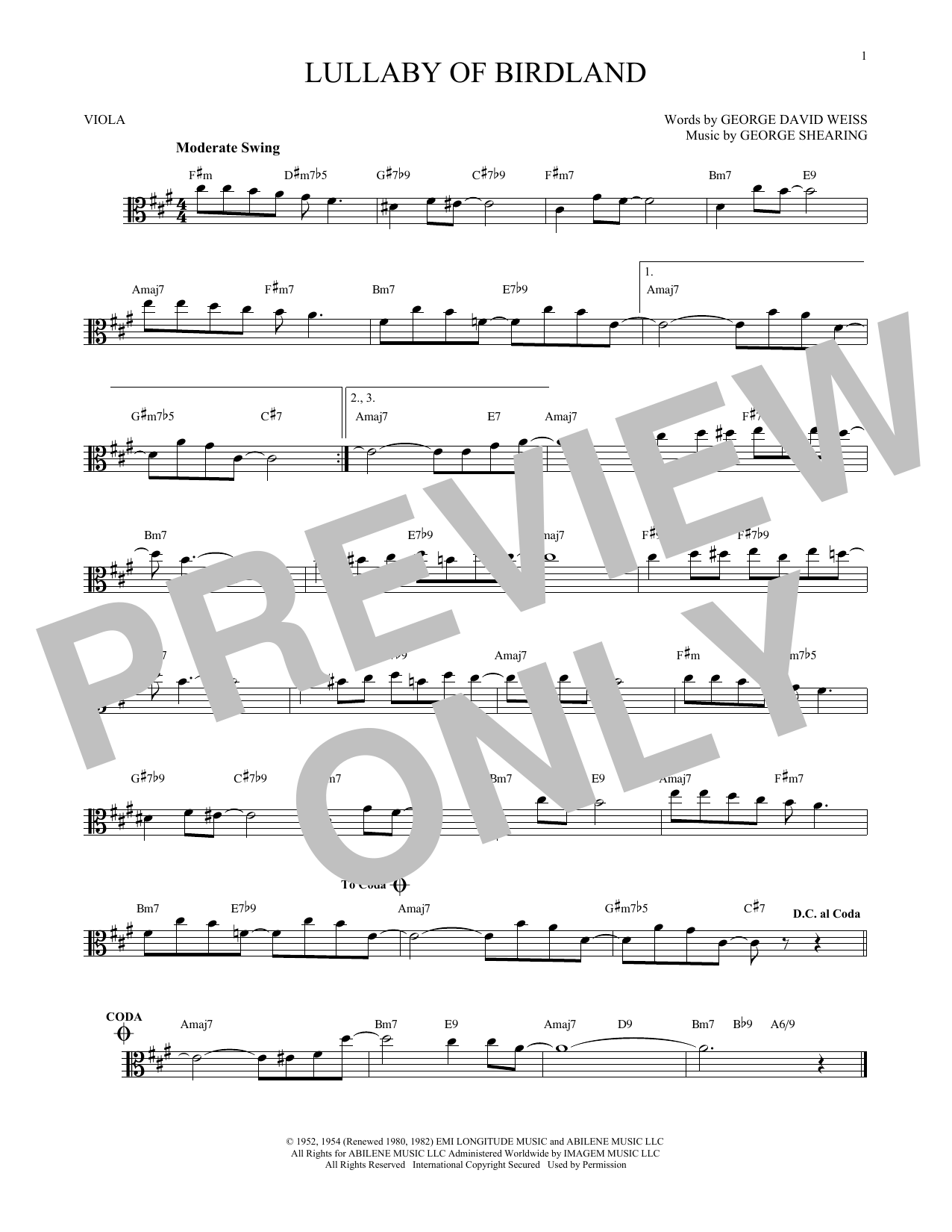 Product gallery: Page 1 of 1 Lullaby Of Birdland, George Shearing