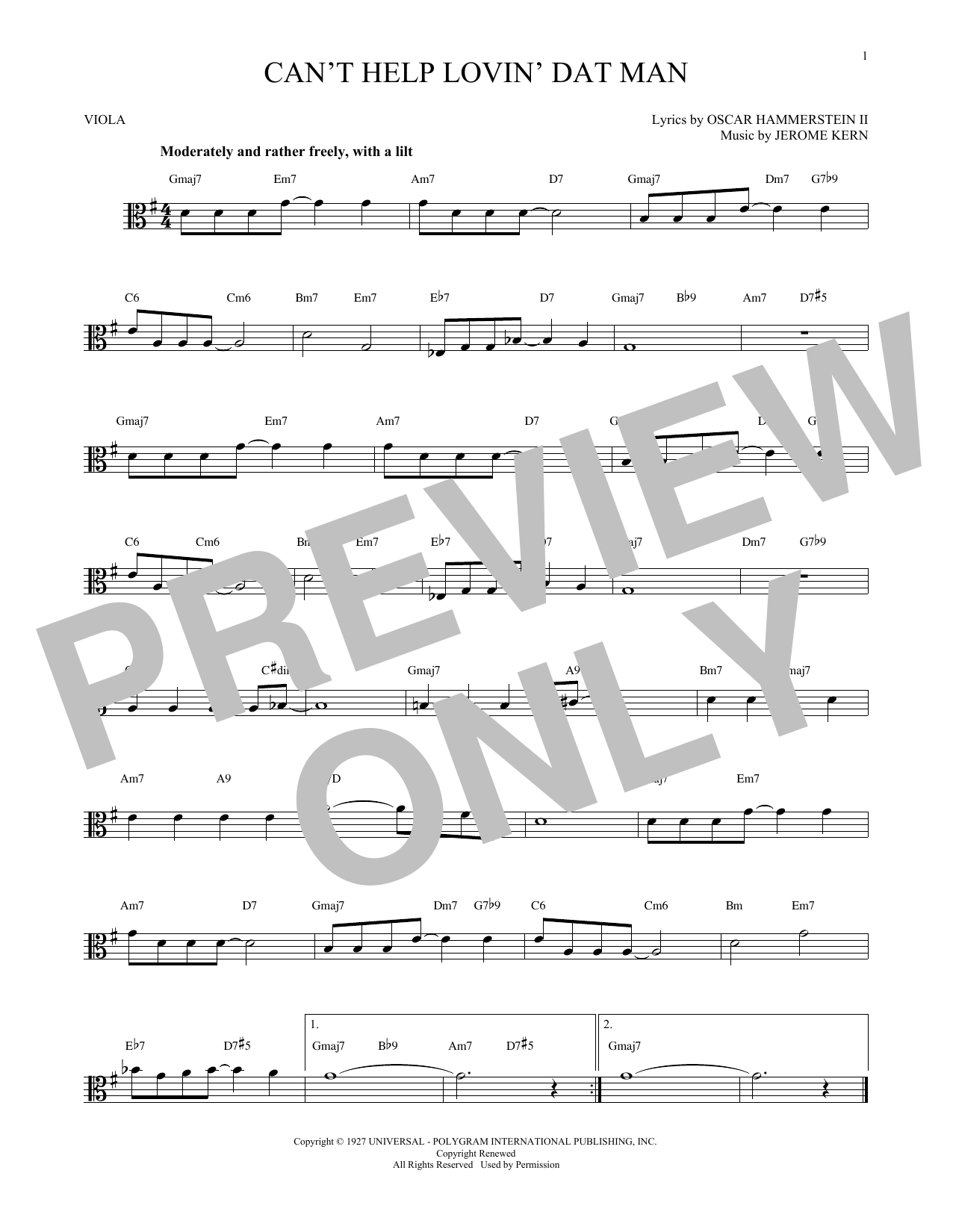 Product gallery: Page 1 of 1 Can't Help Lovin' Dat Man, Jerome Kern