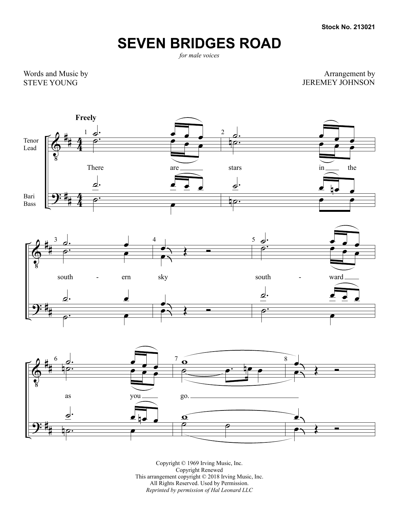 Produktbild zu: Seven Bridges Road (arr. Jeremey Johnson)