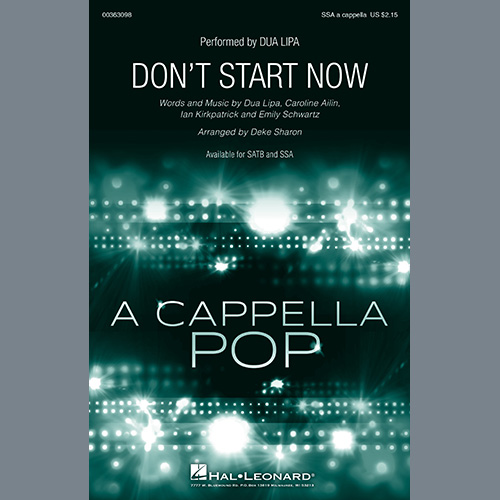 Produktbild zu: Don't Start Now (arr. Deke Sharon)