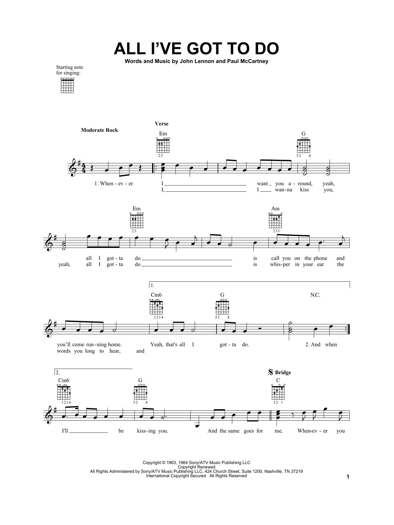 Produktbild zu: All I've Got To Do