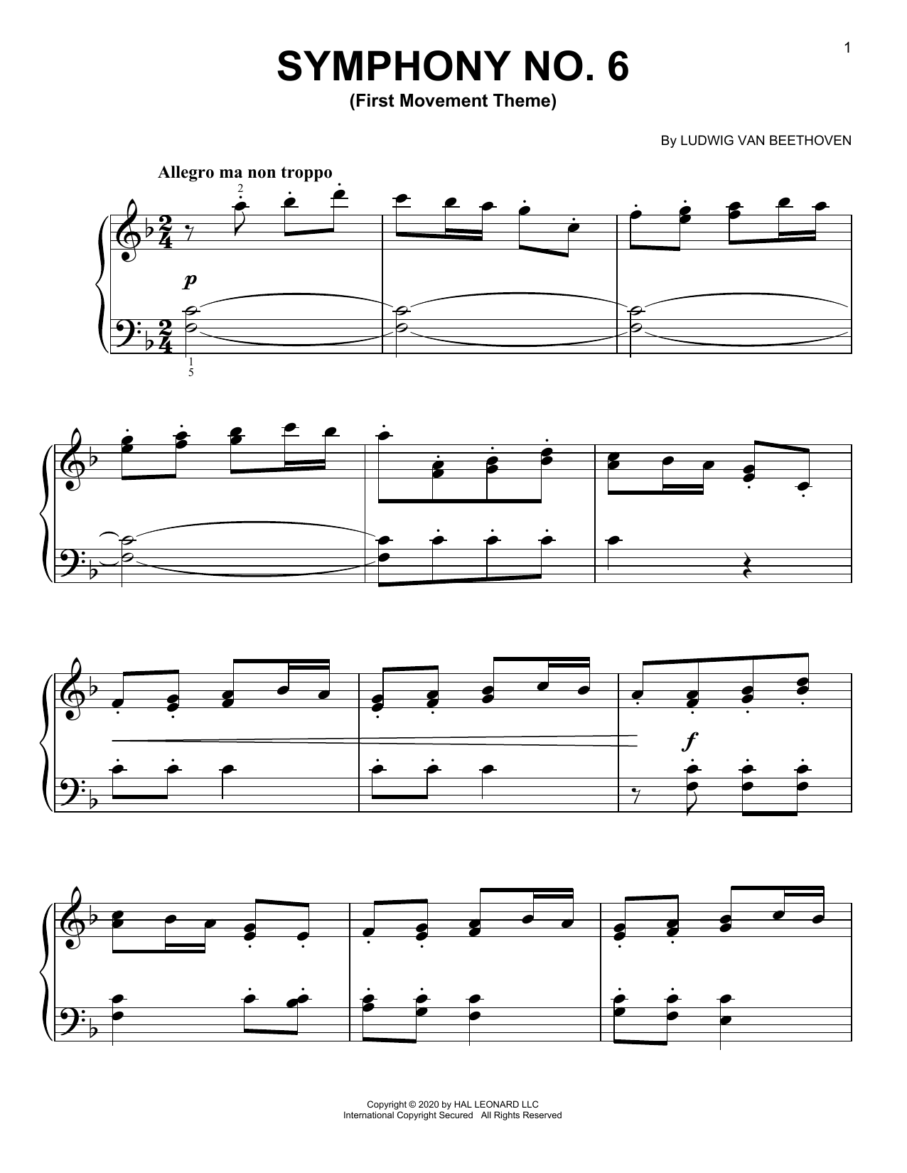 Produktbild zu: Symphony No. 6 In F Major ("Pastoral"), First Movement Excerpt