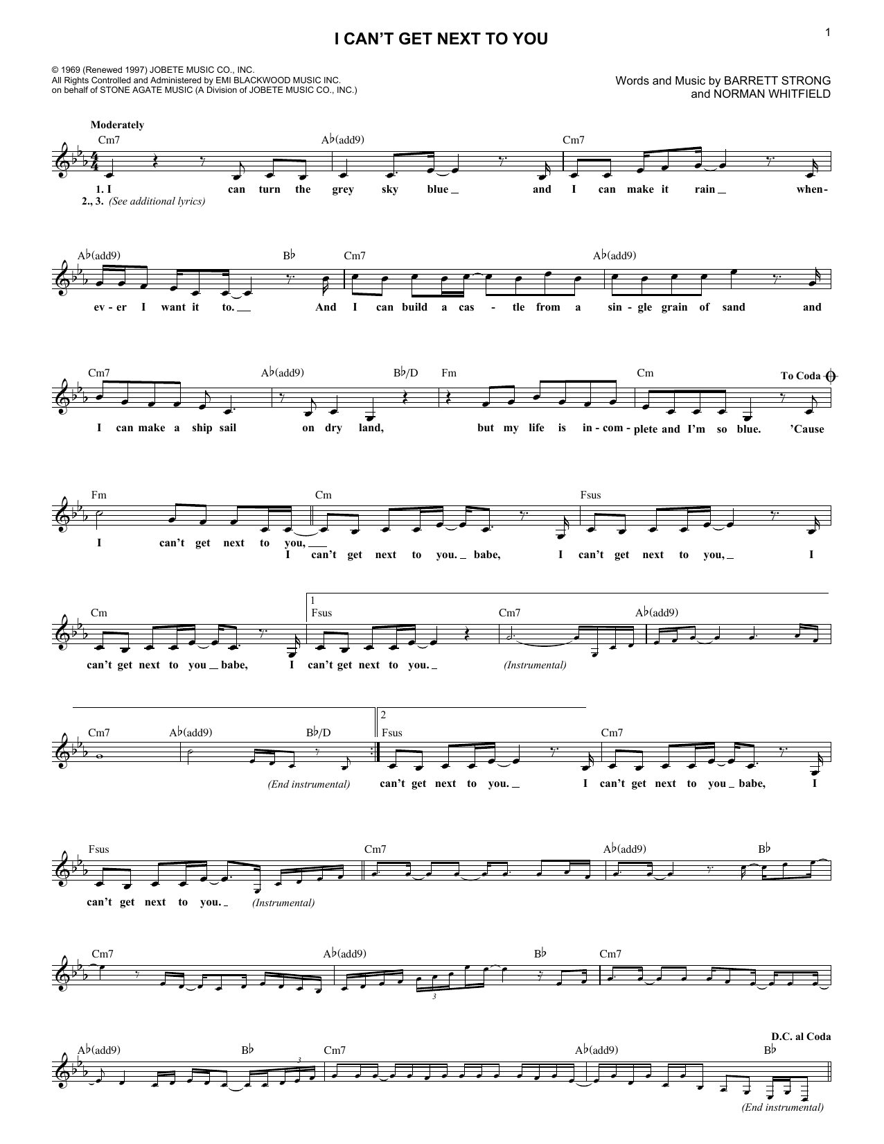 Produktgalerie: Seite 1 von 1 I Can't Get Next To You, The Temptations, Melodieinstrument