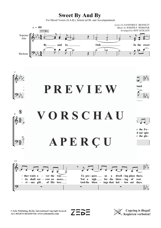 Produktgalerie: Seite 3 von 11 Sweet By And By, , Gemischter Chor SAB und Klavier