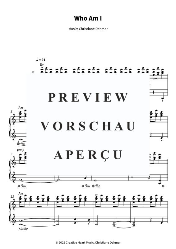 Produktgalerie: Seite 5 von 11 Who Am I, , Klavier Solo