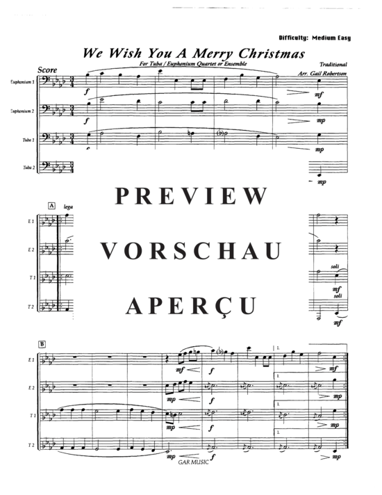 Product gallery: Page 3 of 10 We Wish You a Merry Christmas , , (Tuba Quartett EETT)