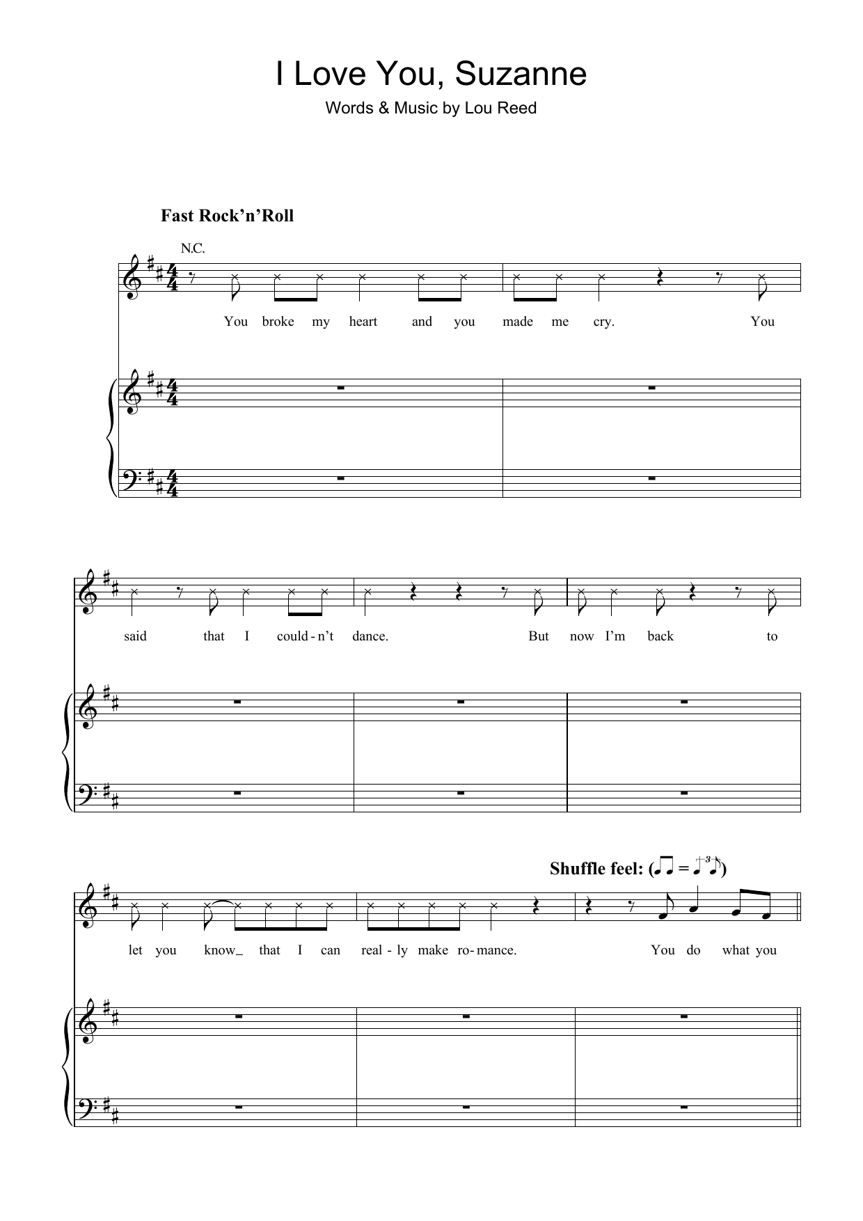 Product gallery: Page 1 of 1 I Love You, Suzanne, Lou Reed