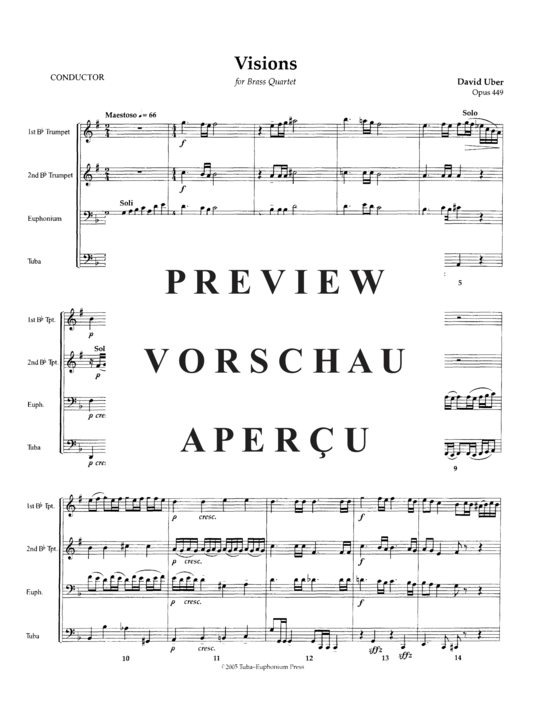 Produktgalerie: Seite 4 von 21 Visions , , (Blechbläserquartett 2x Trompete, Euphonium + Tuba)