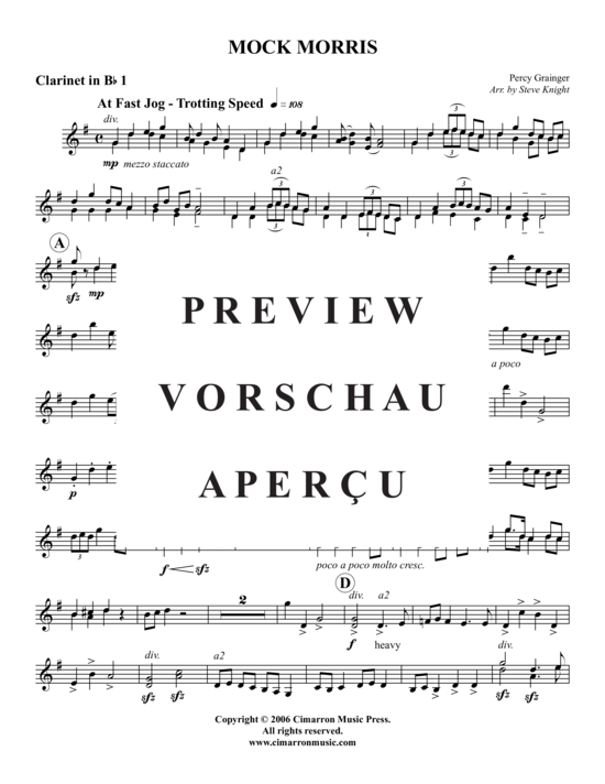 Product gallery: Page 14 of 21 Mock Morris , , (clarinet choir)