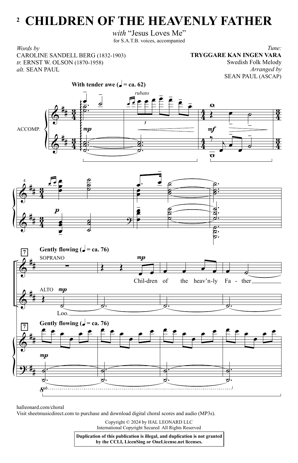 Produktbild zu: Children Of The Heavenly Father (with "Jesus Loves Me")