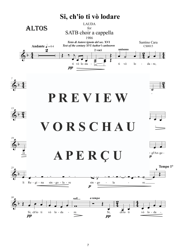 Produktgalerie: Seite 8 von 11 Si, ch'io ti vò lodare - Lobgesang, , Gemischter Chor a capella