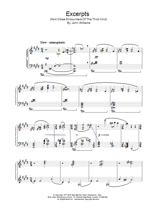 Product gallery: Page 1 of 1 Excerpts from Close Encounters Of The Third Kind, John Williams
