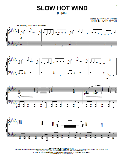 Product gallery: Page 1 of 1 Slow Hot Wind (Lujon), Henry Mancini
