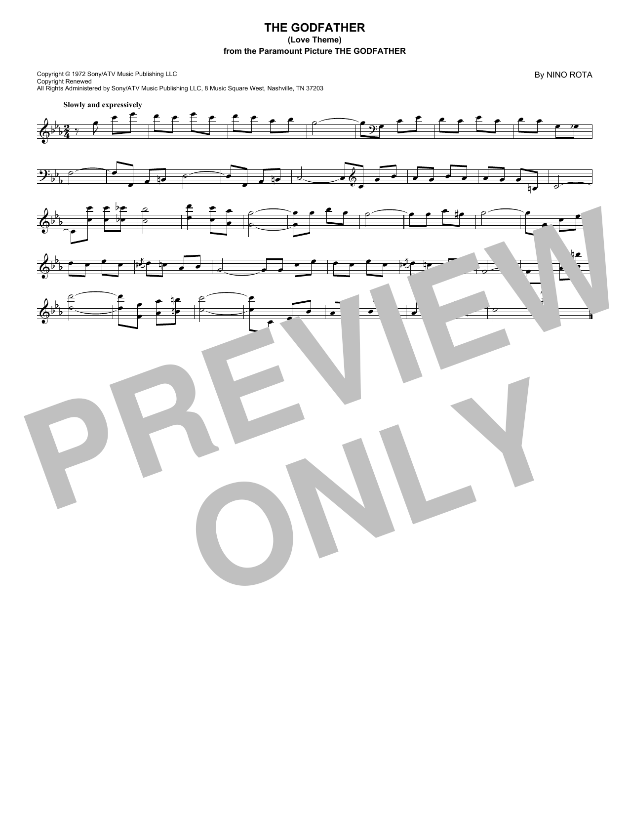 Produktbild zu: The Godfather (Love Theme)