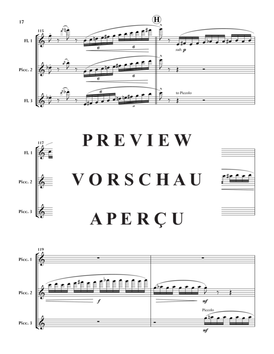 gallery: Splash! , , (3 Flöten - jeweils doppelt auf Piccoloflöte)