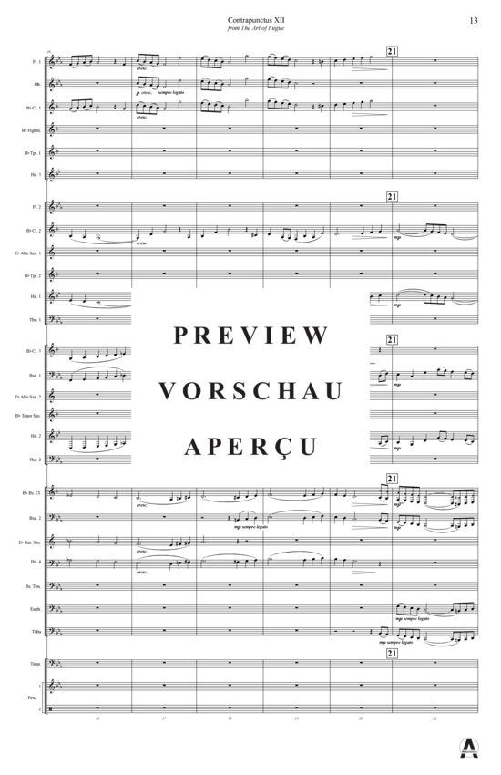 Produktgalerie: Seite 16 von 21 Contrapunctus 12 aus Kunst der Fuge , , (Concert Band)