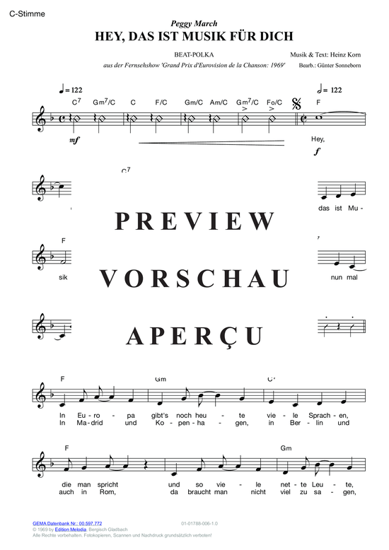 gallery: Hey, das ist Musik für dich , March, Peggy, (Melodie-Stimmen in C/B/Es)