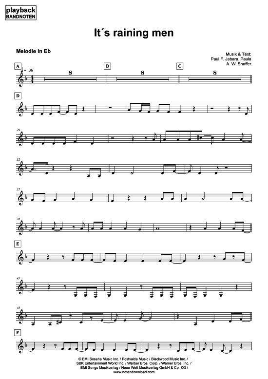 Product picture to: It´s raining men - Melodie in EsWeather Girls