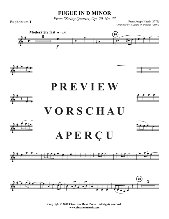 Product gallery: Page 11 of 21 Fuge in D-Moll , , (Tuba Quartet: 2x Baritone, 2xTuba)