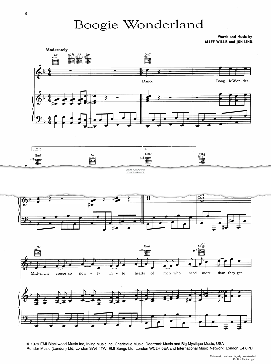 Produktgalerie: Seite 1 von 1 Boogie Wonderland, Earth, Wind And Fire, Gesang, Gitarre, Klavier