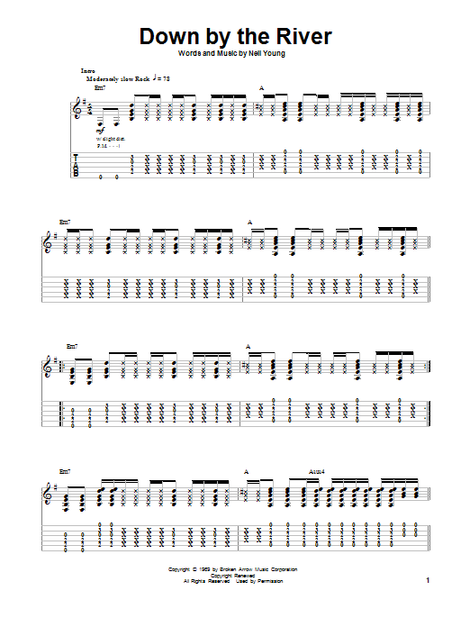 Product picture to:  Down By The River - Neil Young