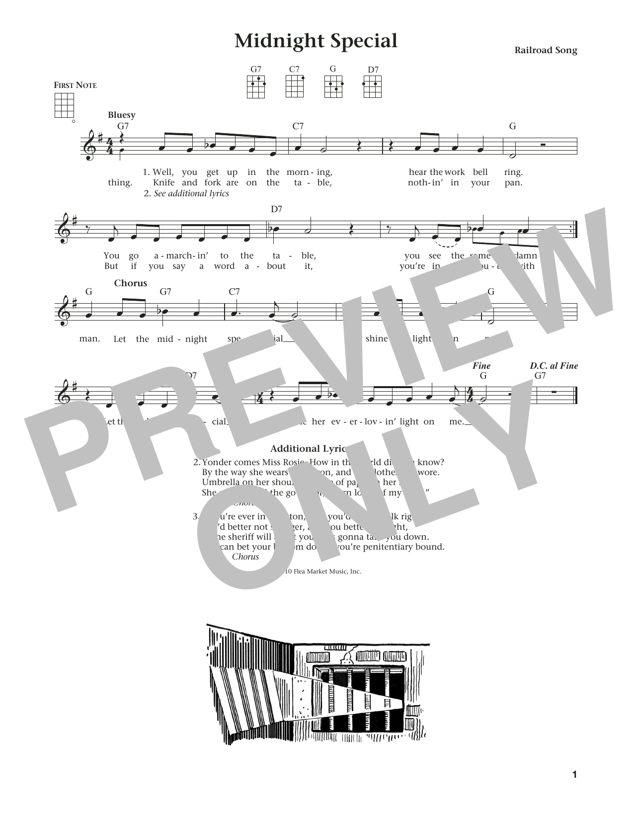 Product gallery: Page 1 of 1 Midnight Special (from The Daily Ukulele) (arr. Liz and Jim Beloff), Railroad Song
