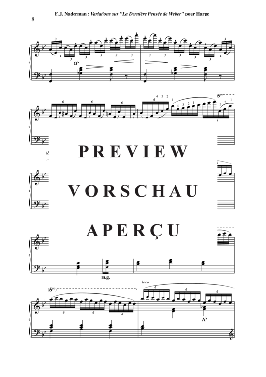 Produktgalerie: Seite 9 von 14 Variations sur la Dernière Pensée de Weber , , (Harfe)
