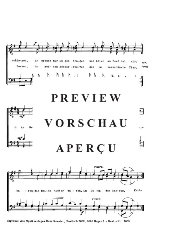 Product gallery: Page 4 of 4 Das Lied vom Floh auf großer Fahrt Männerchor), , (