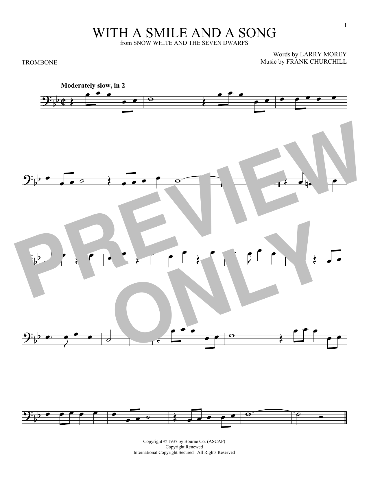 Product gallery: Page 1 of 1 With A Smile And A Song (from Snow White And The Seven Dwarfs), Larry Morey & Frank Churchill