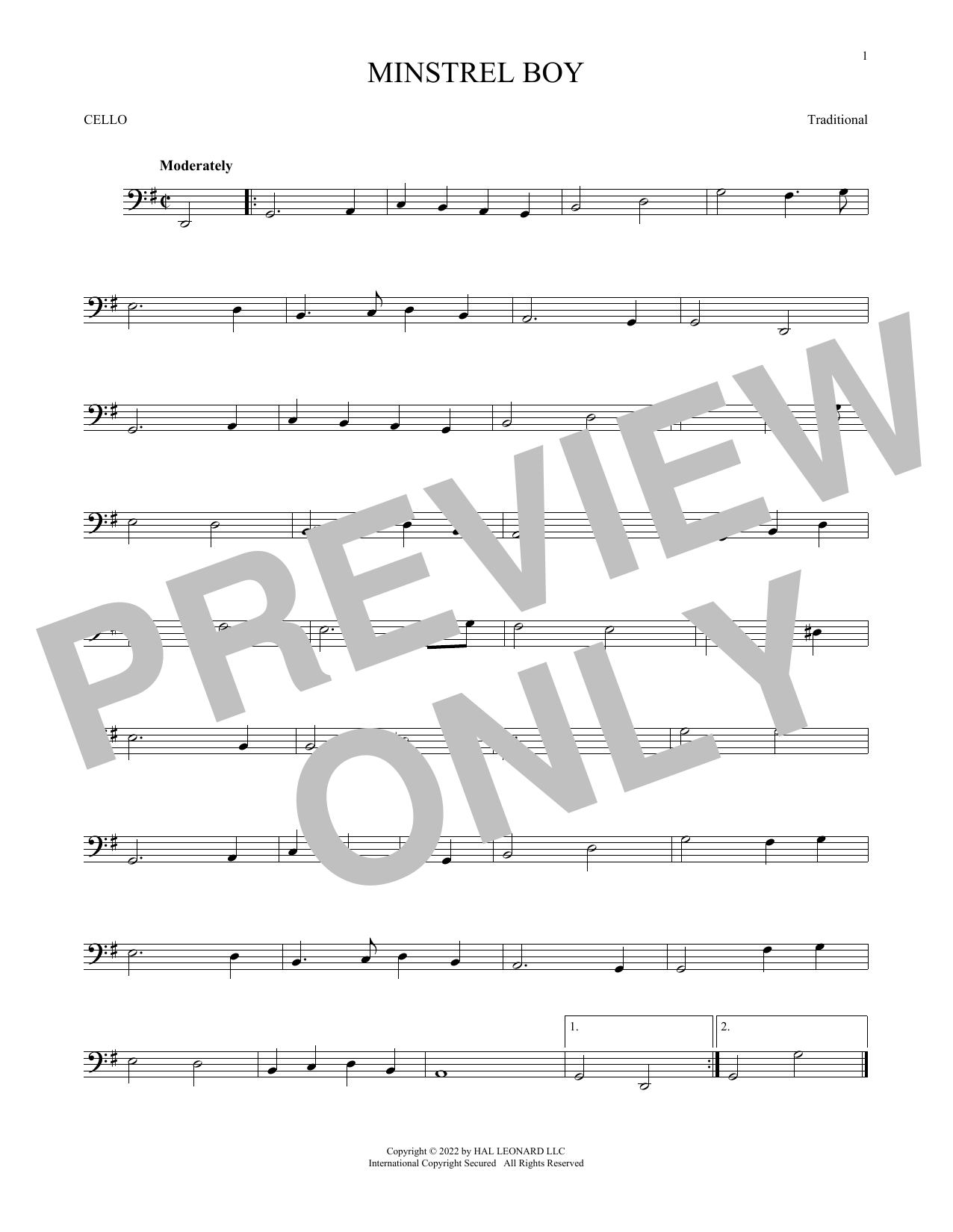 Produktgalerie: Seite 1 von 1 Minstrel Boy, Traditional, Violoncello