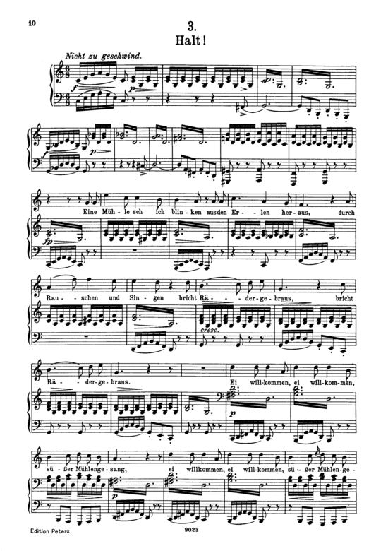 Product picture to: Halt! D.795-3 (Die Schöne Müllerin)Franz Schubert