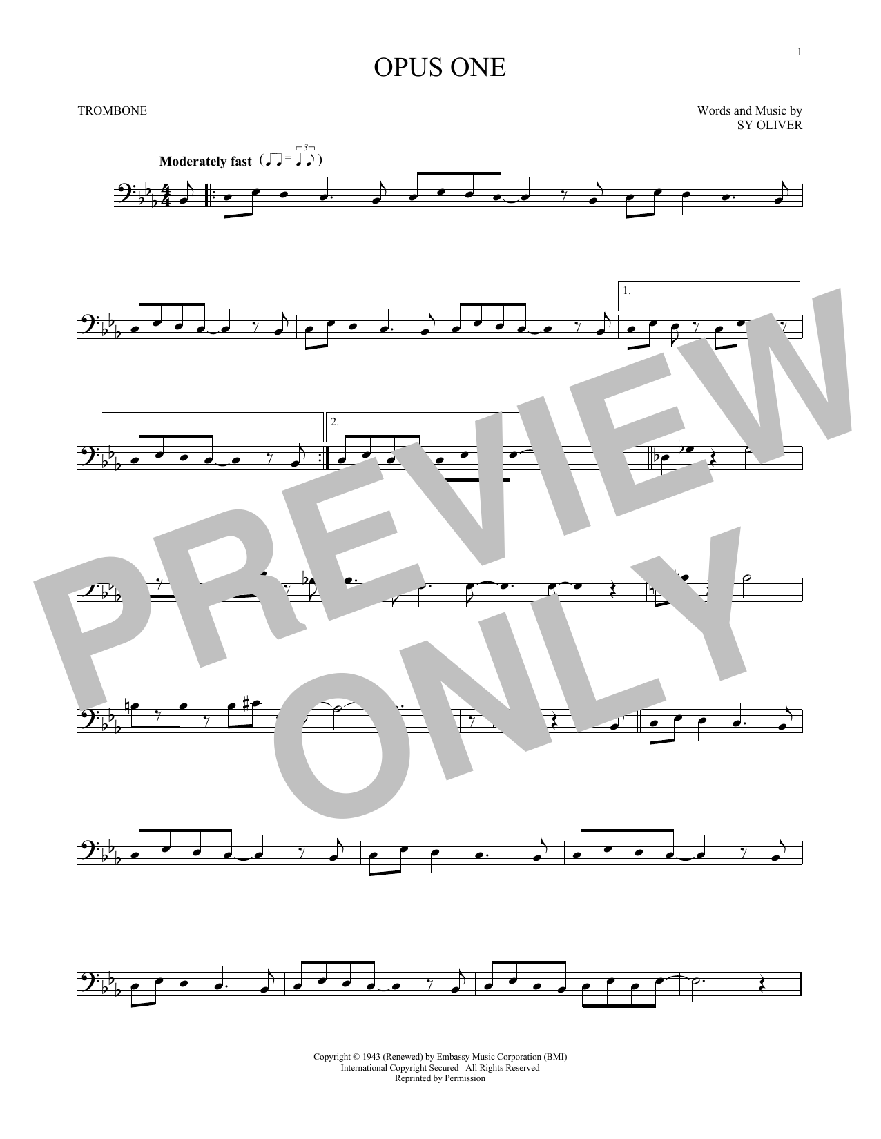 Product gallery: Page 1 of 1 Opus One, Sy Oliver