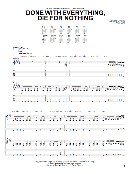 Produktgalerie: Seite 1 von 1 Done With Everything, Die For Nothing, Children Of Bodom, Gitarre