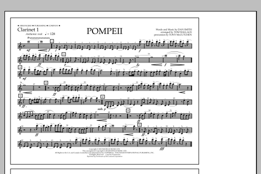 Produktbild zu:  Pompeii - Clarinet 1 - Tom Wallace