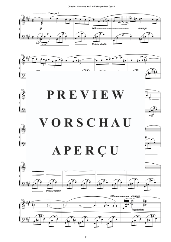 Produktgalerie: Seite 8 von 9 Nocturne Nr. 2 Fis-Moll op. 48, , Klavier Solo