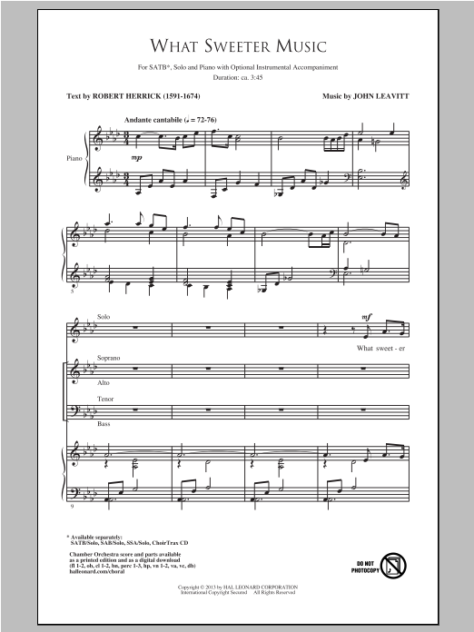 Produktbild zu: What Sweeter Music