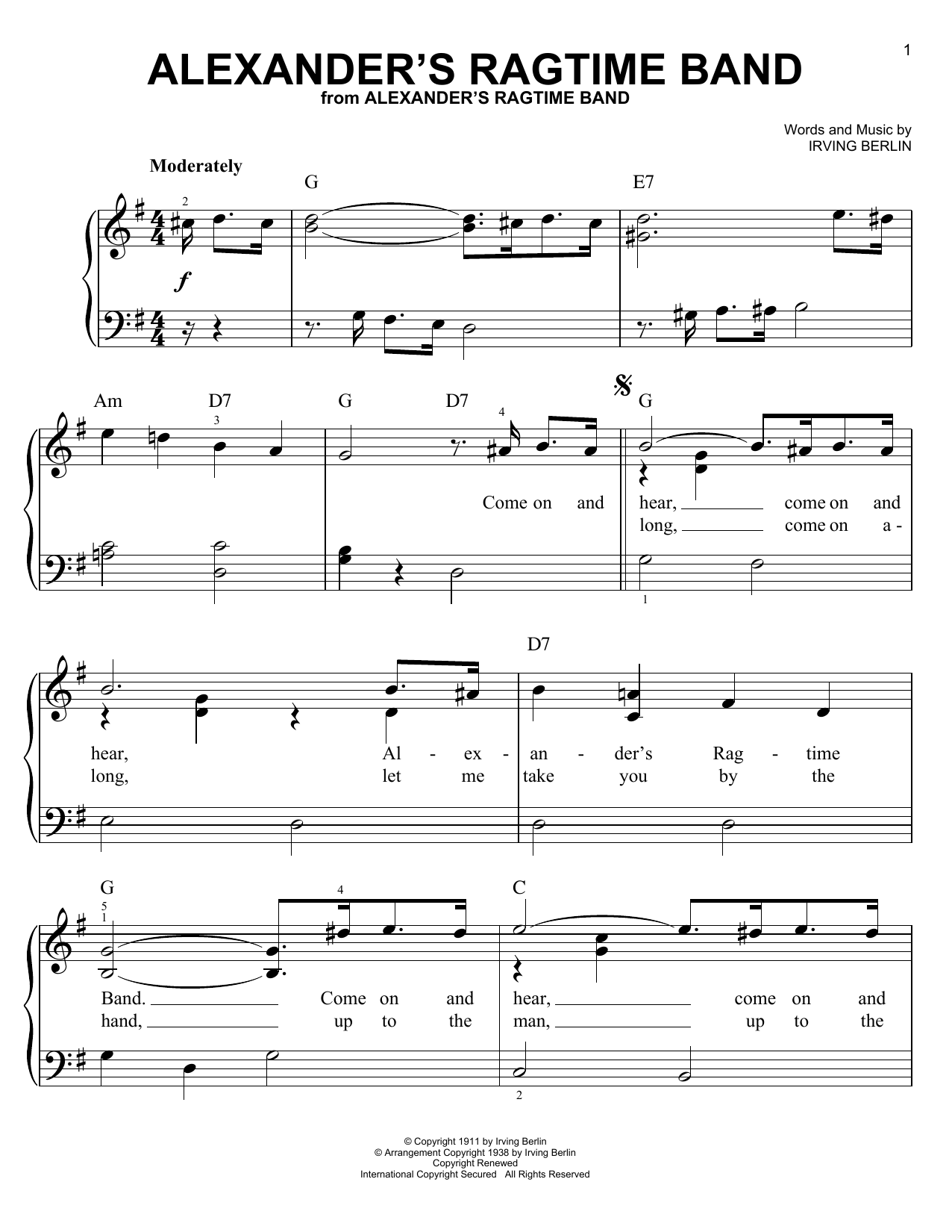 Produktbild zu: Alexander's Ragtime Band