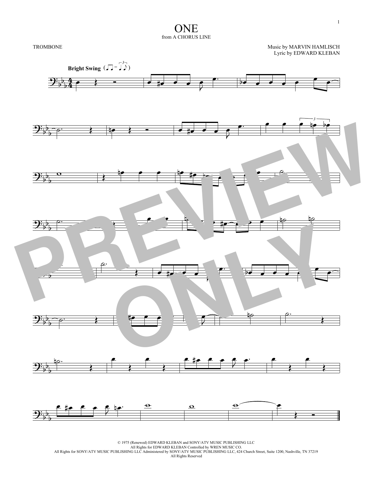 Product gallery: Page 1 of 1 One, Marvin Hamlisch