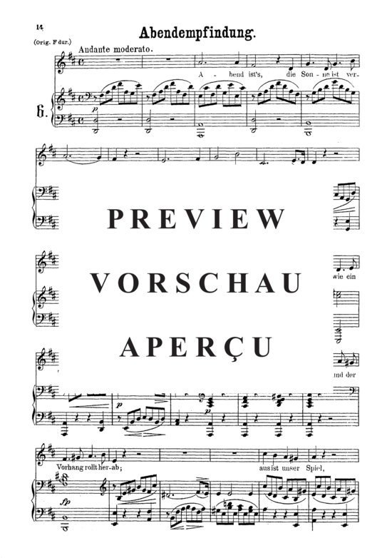 gallery: Abendempfindung K.523 , , (Gesang tief + Klavier)