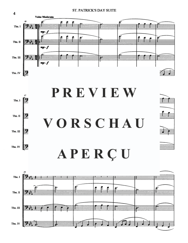 Produktgalerie: Seite 6 von 11 St. Patrick's Day Suite, , Posaunen Quartett