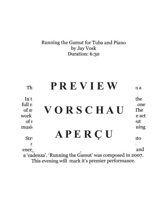 Product gallery: Page 4 of 21 Running the Gamut , , (tuba + piano)
