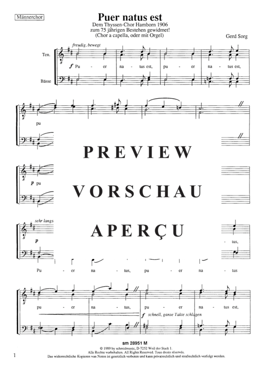 Product gallery: Page 4 of 9 Puer Natus est , , (male choir)