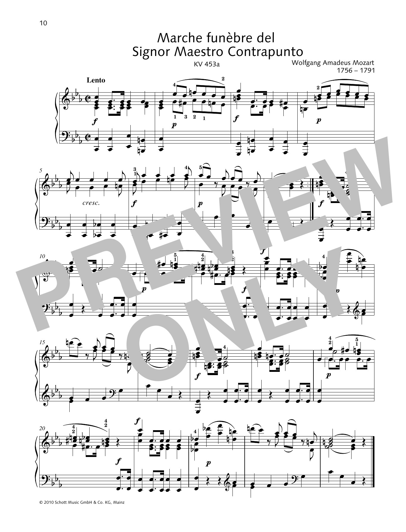 Produktbild zu: March funèbre del Signor Maestro Contrapunto